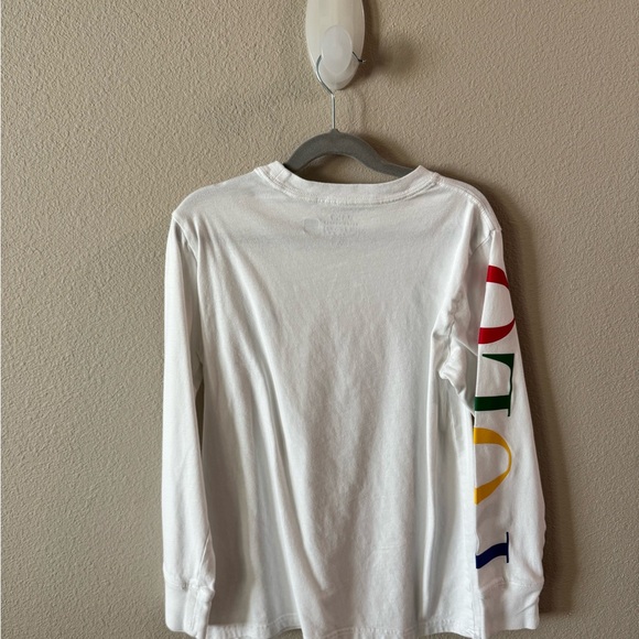 Boys Polo Ralph Lauren White Long Sleeve Tee - Picture 2 of 6